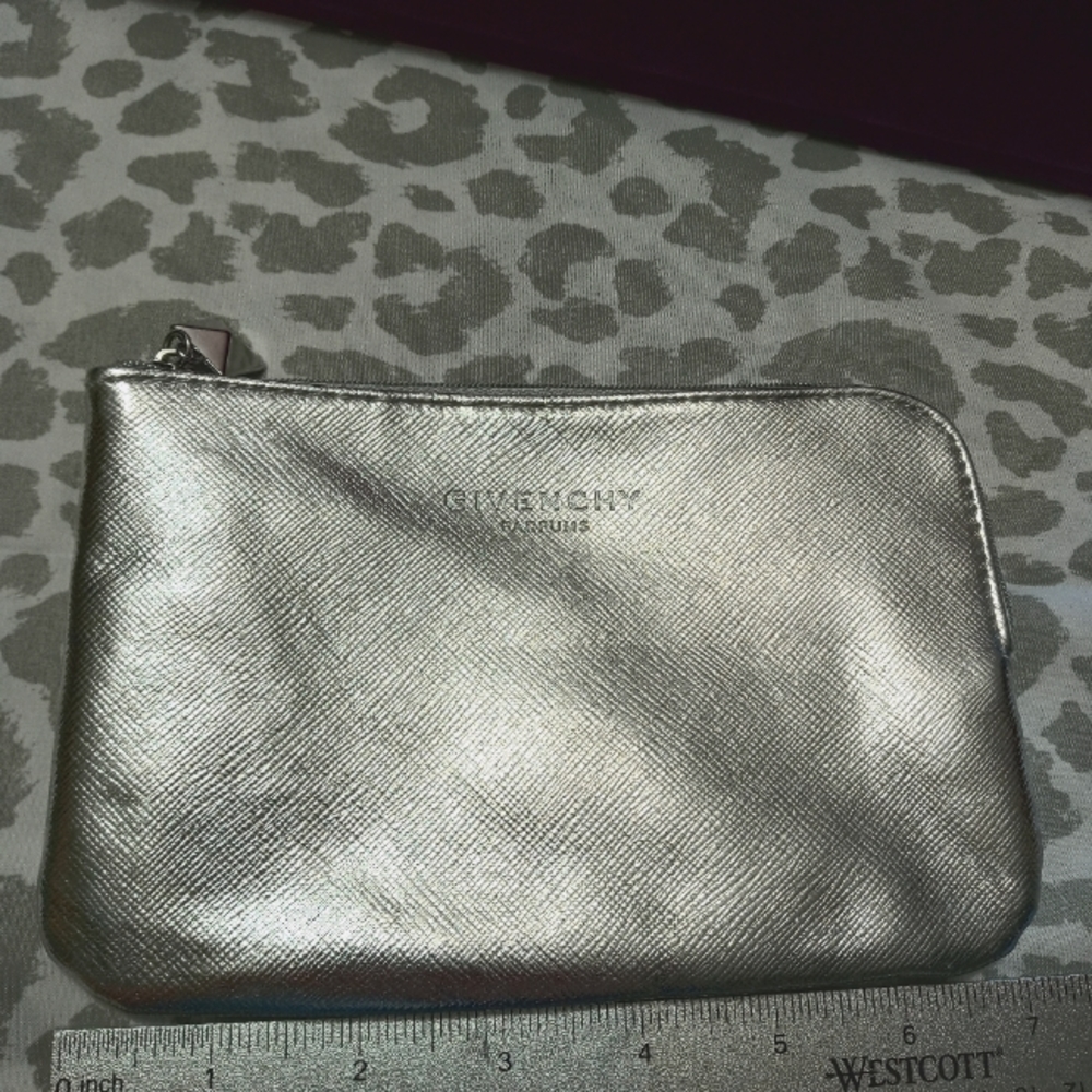 Givenchy Small Silver Makeup Bag - image 1